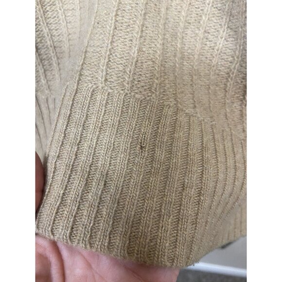 Diane von Furstenberg Tan Camel Brown 100% Wool Sweater Dress size S Knit Sheath - Picture 12 of 13